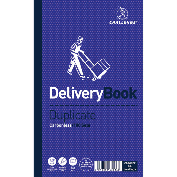 Challenge Duplicate Books Carbonless Delivery Note 216x130mm [5 Pack]