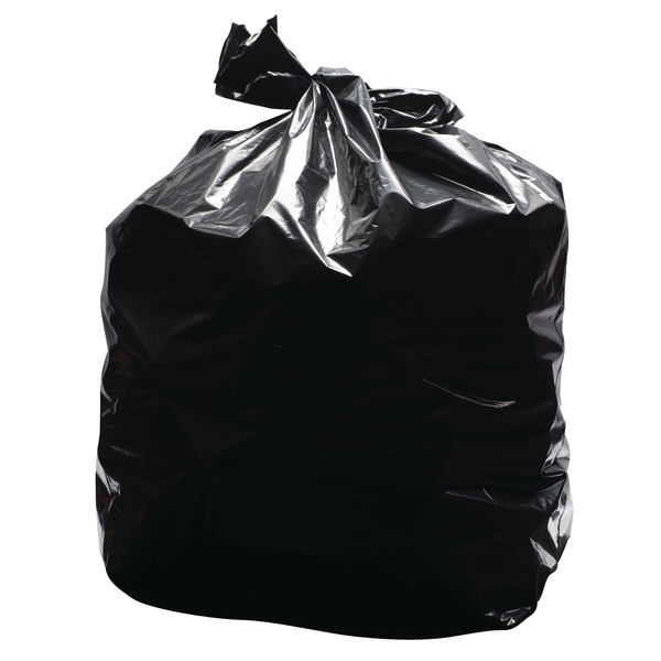 2Work Light Duty Refuse Sack Black (Pack of 200) KF73375