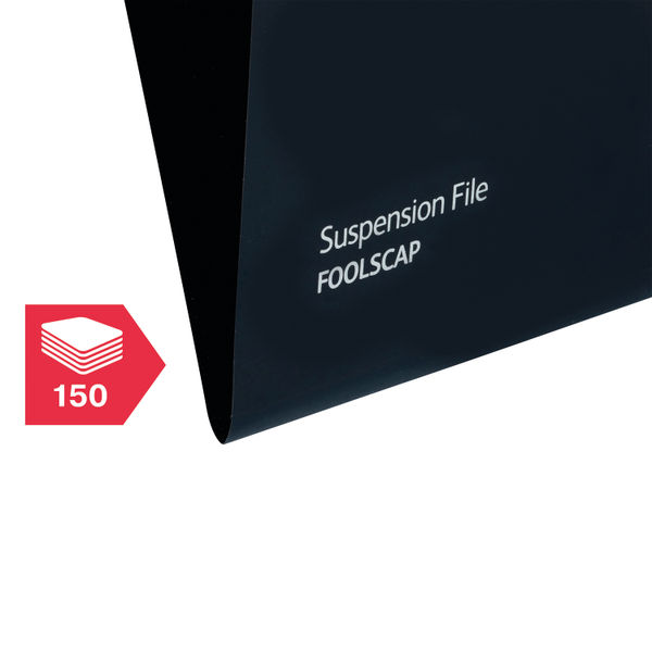 Rexel Crystalfile Extra 15mm Suspension File Black (Pack of 25) 3000080