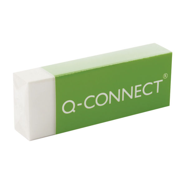 Q-Connect PVC Eraser White, Pack of 20 | KF00236