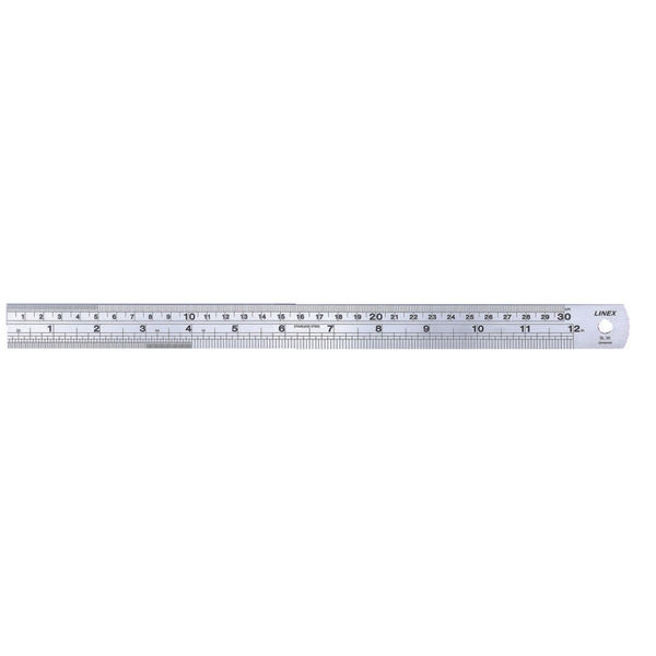 Linex 30cm Heavy-Duty Stainless-Steel Ruler | LXESL30