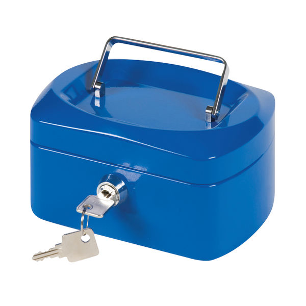 Q-Connect Cash Box 6 Inch Blue KF02608