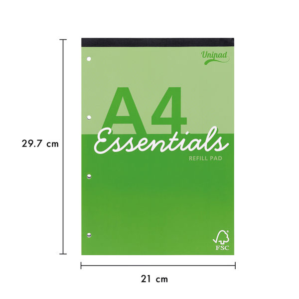 Pukka Pad Essentials Refill Pad 160 Pages A4 (Pack of 4) ESS-REFA4TOP