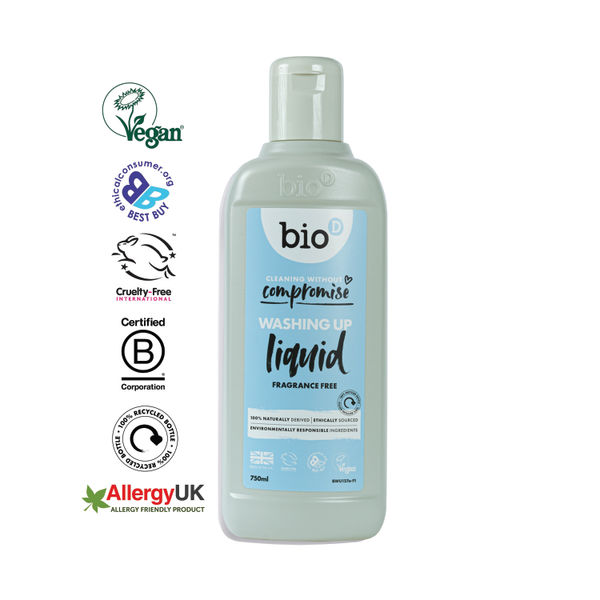 Fragrance Free Washing Up Liquid 750ml Pack of 12 BWU127a