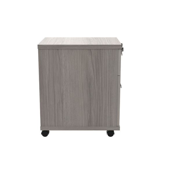 Astin 2 Drawer Mobile Under Desk Pedestal 400x500x590mm Alaskan Grey Oak KF77728