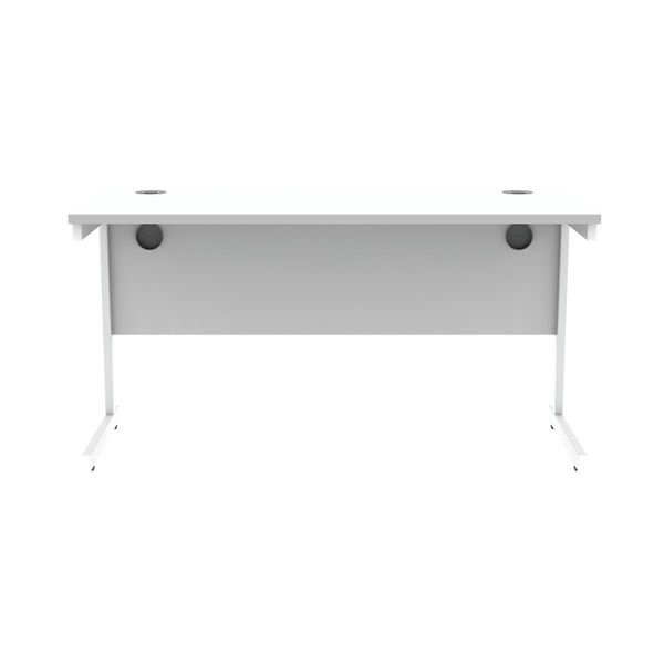 Astin Rectangular Single Upright Cantilever Desk 1400x600x730mm Arctic White/Arctic White KF803587