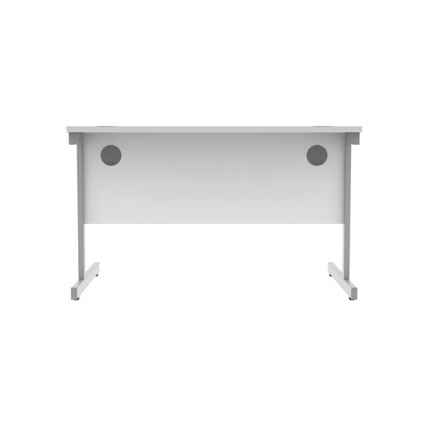 Astin Rectangular Single Upright Cantilever Desk 1200x800x730mm Arctic White/Arctic White KF803608