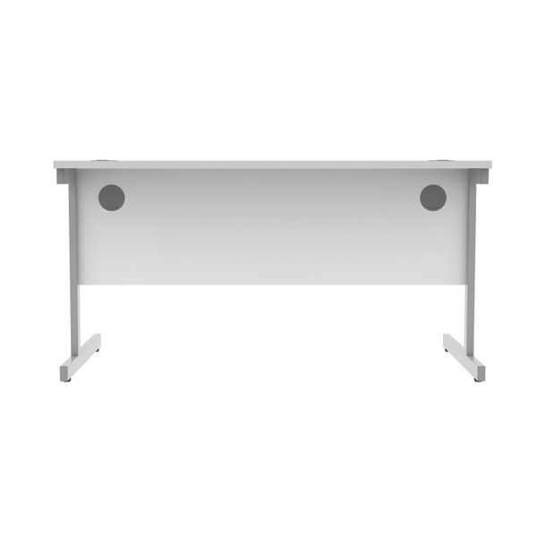 Astin Rectangular Single Upright Cantilever Desk 1400x800x730mm Arctic White/Arctic White KF803617