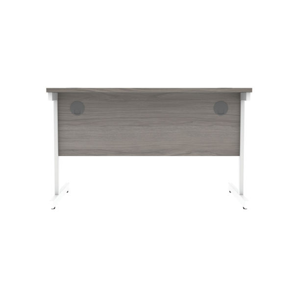 Astin Rectangular Single Upright Cantilever Desk 1200x800x730 Alaskan Grey Oak/Arctic White KF803738
