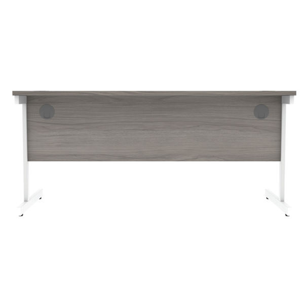 Astin Rectangular Single Upright Cantilever Desk 1600x800x730 Alaskan Grey Oak/Arctic White KF803767