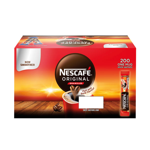 Nescafe Original Coffee One Cup Stick Sachet (Pack of 200) 12348358