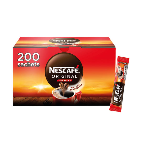 Nescafe One Cup Sticks Coffee Sachets (Pack of 200) 12315596