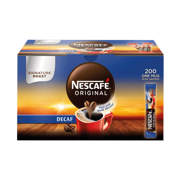 Nescafe Original One Cup Decaf Coffee Stick Sachets, Pack of 200