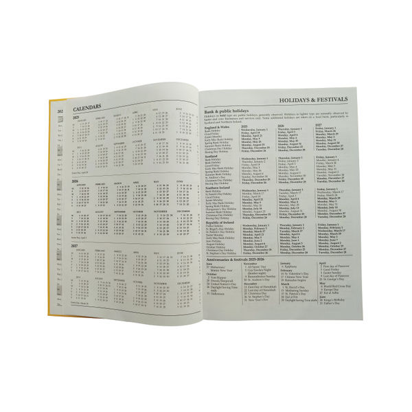 Academic Diary Day Per Page A4 Yellow 2025-26 KF1A4AYL25