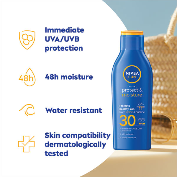 Nivea Sun Protect and Moisture Sun Cream Lotion SPF 30 200ml 707929