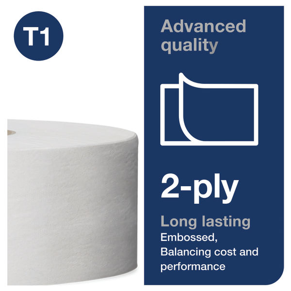 Tork T1 Jumbo Toilet Roll 2-Ply 1700 Sheets (6 Pack) 110246