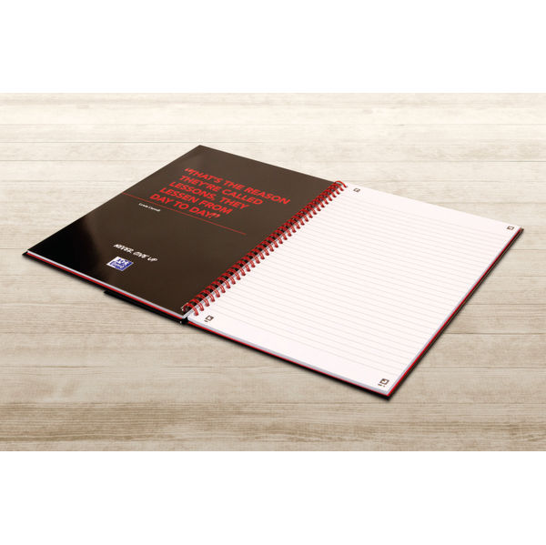 Black n' Red Wirebound Ruled Hardback Notebook A4 (Pack of 5) 100103711