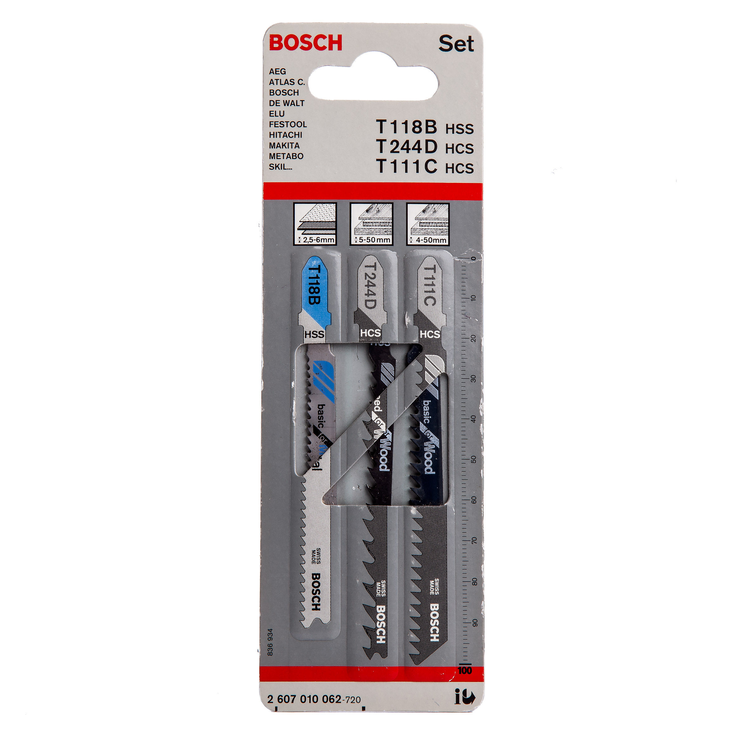 Toolstop Bosch T111C, T244D, T118B (2607010062) Jigsaw Blades for Wood