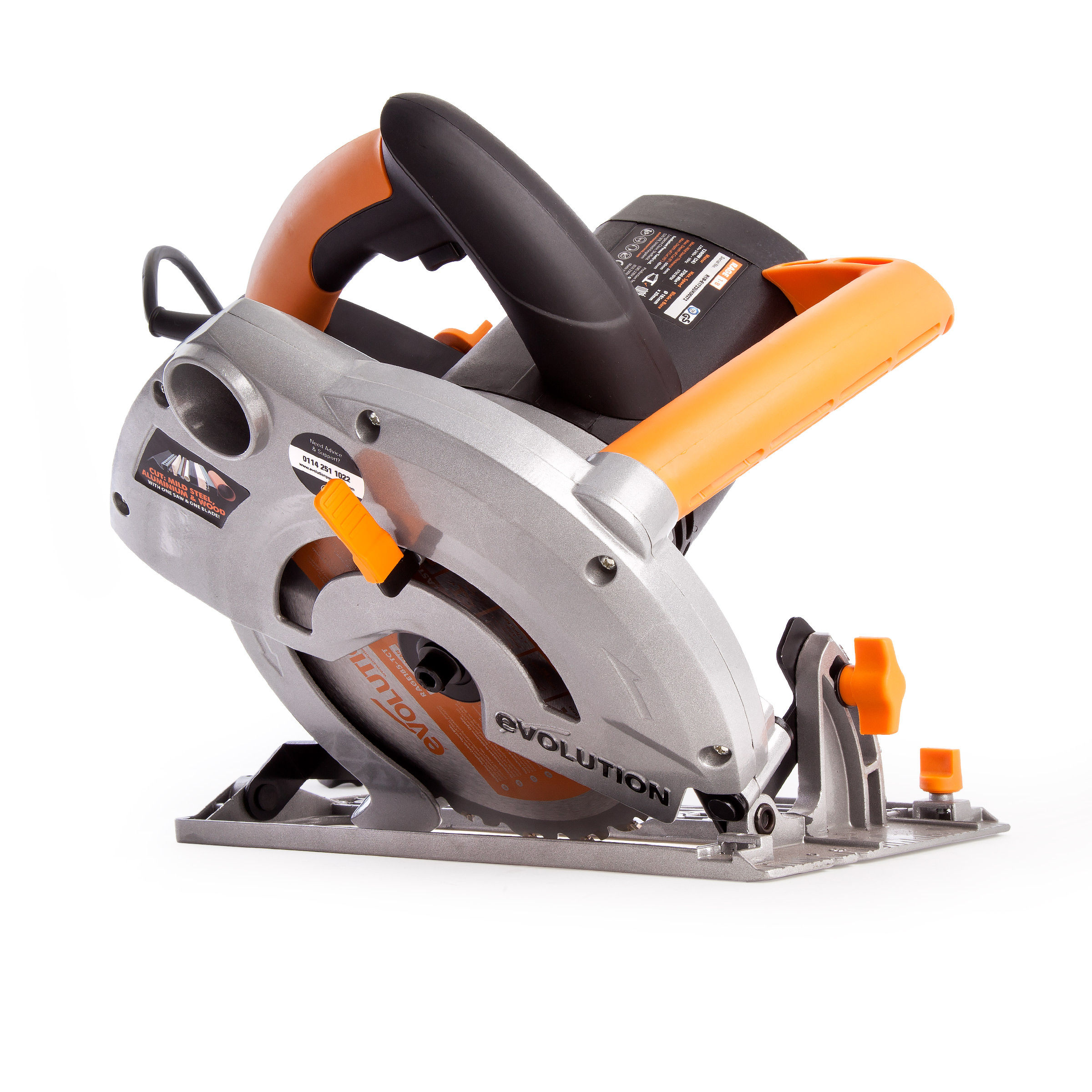 Toolstop Evolution Rage 1B TCT Multipurpose Circular Saw 185mm 110V