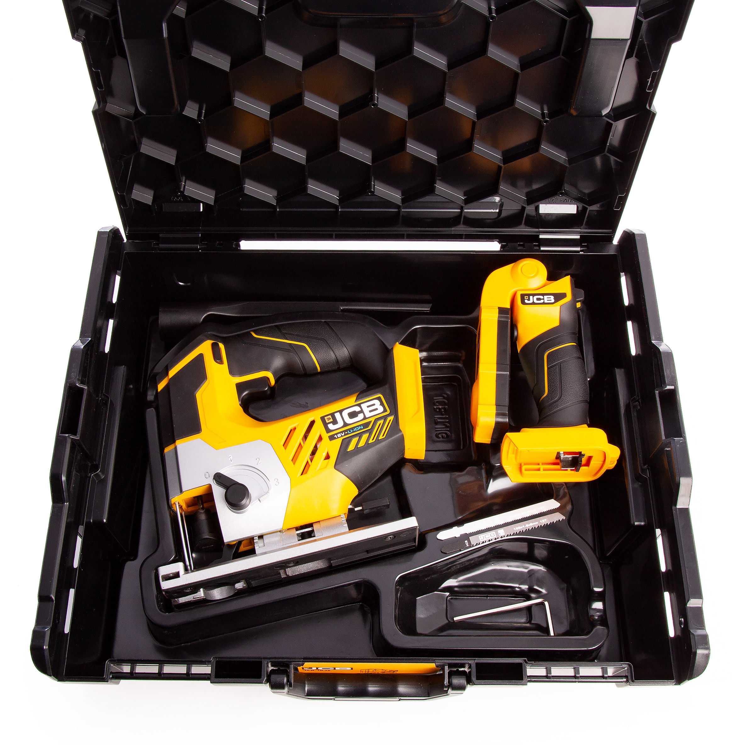 Toolstop JCB 185PKV2 18V 5 Piece Kit 18BLCD Combi Drill, 18BLID