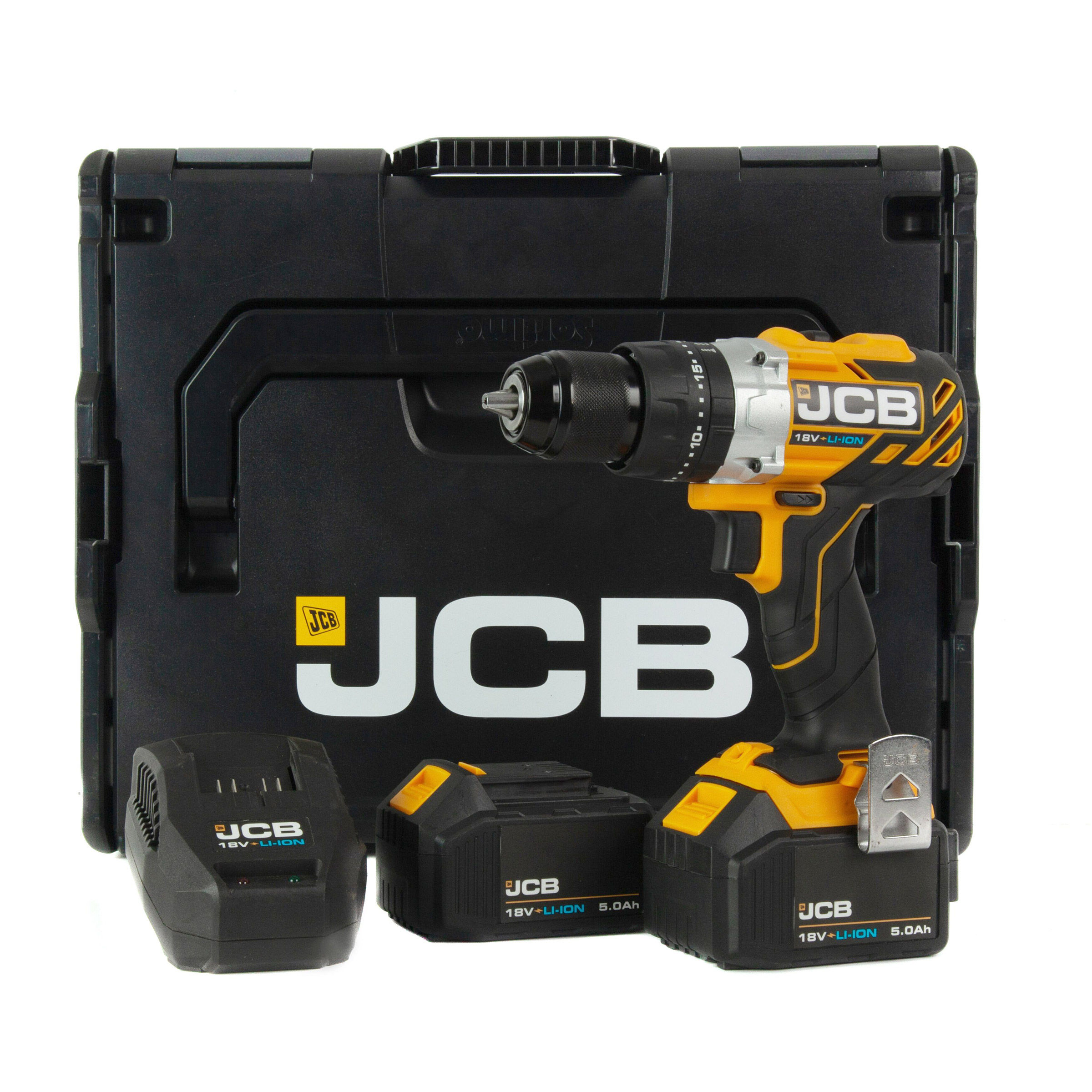 Toolstop JCB 18BLCD5 18V Brushless Combi Drill (2 x 5.0Ah Batteries)