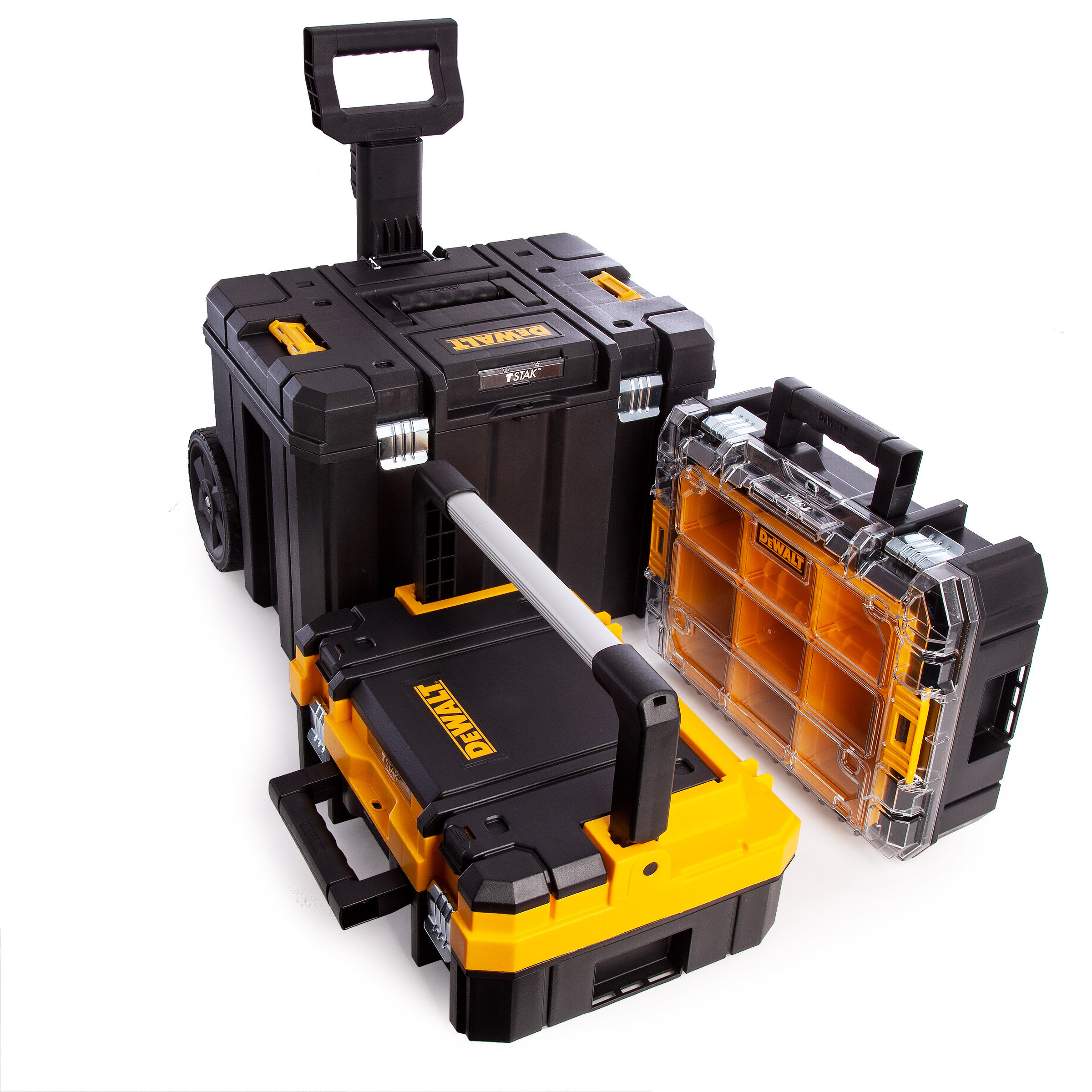 Toolstop Dewalt DWST1-81049 TSTAK Mobile Wheeled Tower - 3 Piece