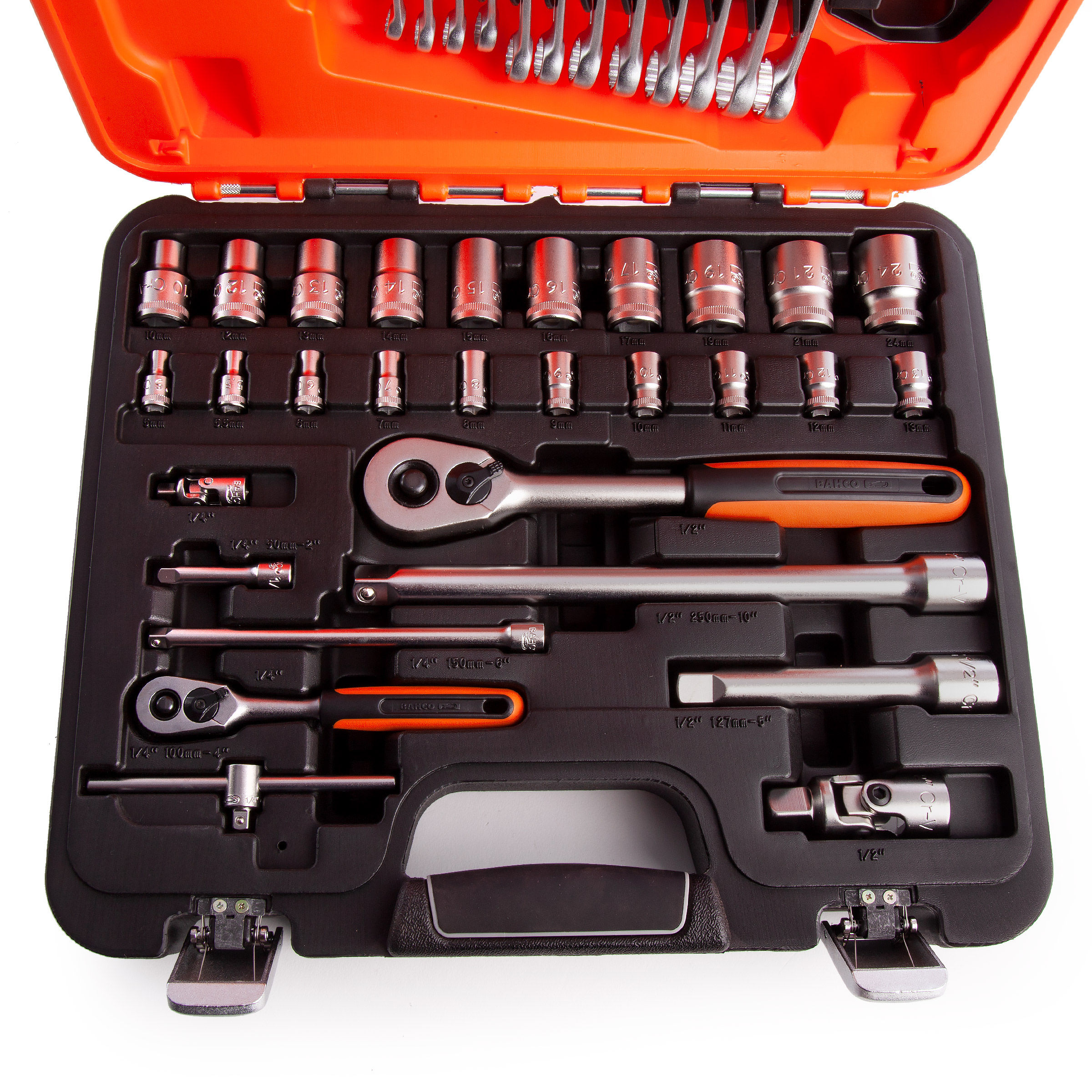 Toolstop Bahco S410 Socket & Spanner Set 1/4 and 1/2in Drive (41 Piece)