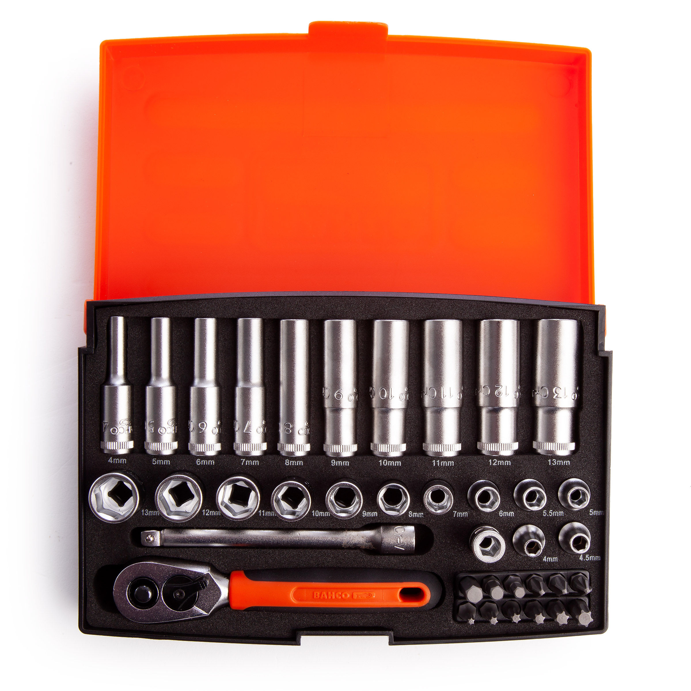 Toolstop Bahco SL25L Metric Socket and Mechanical Set 1/4in Dynamic