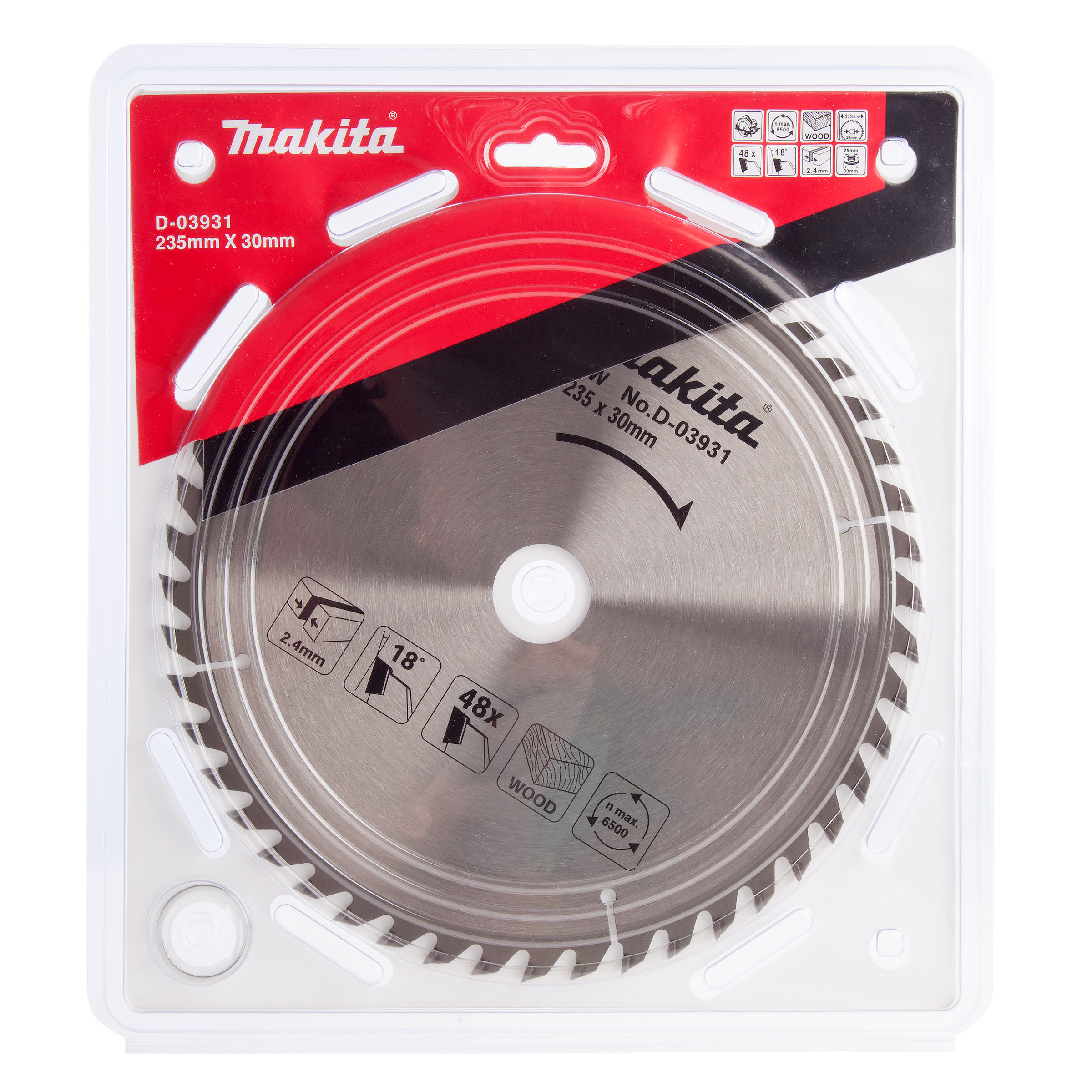 Toolstop Makita D 03931 Circular Saw Blade For Wood 235mm X 30mm X 48t 2999