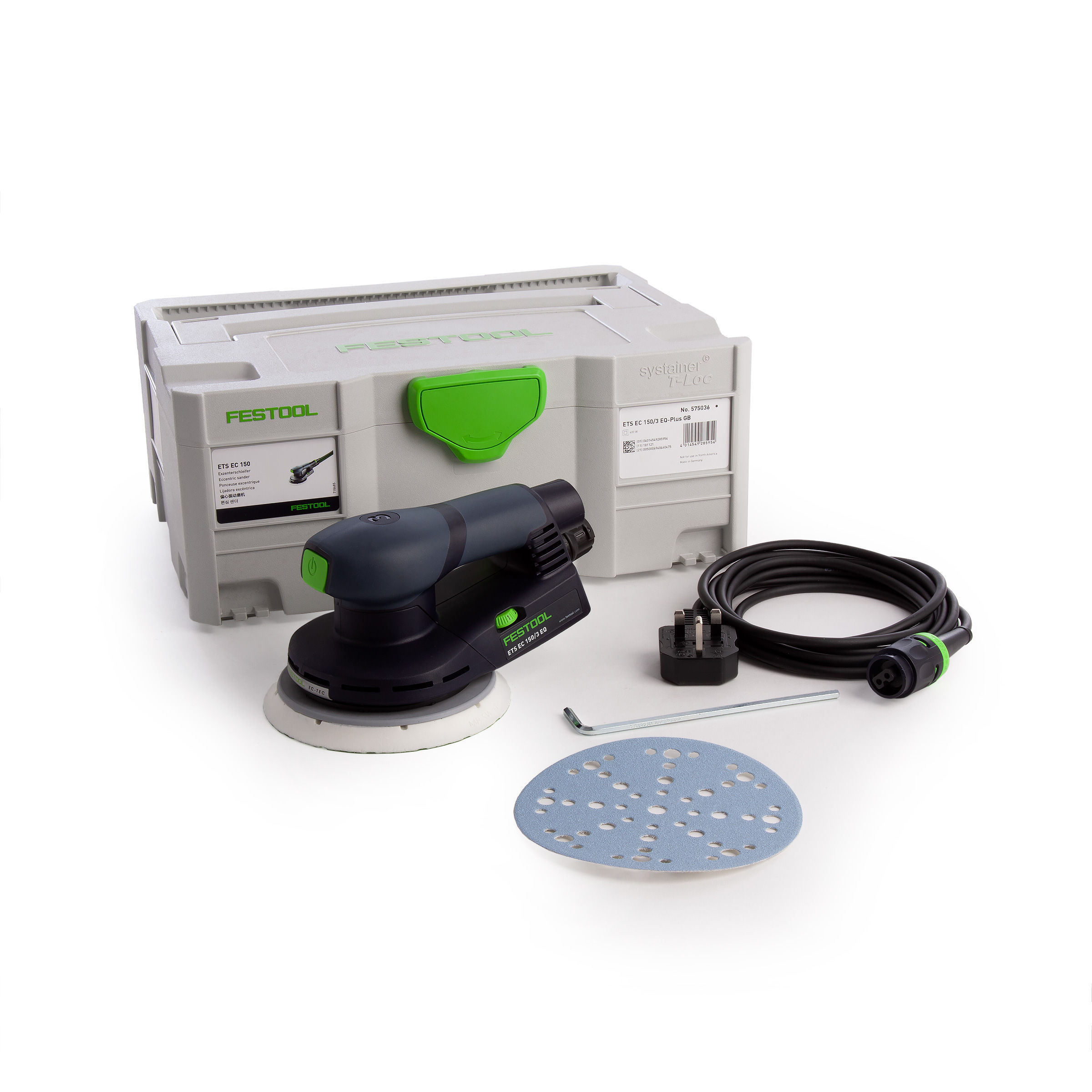 Toolstop Festool 575036 Eccentric Sander ETS EC 150/3 EQPlus GB 240V
