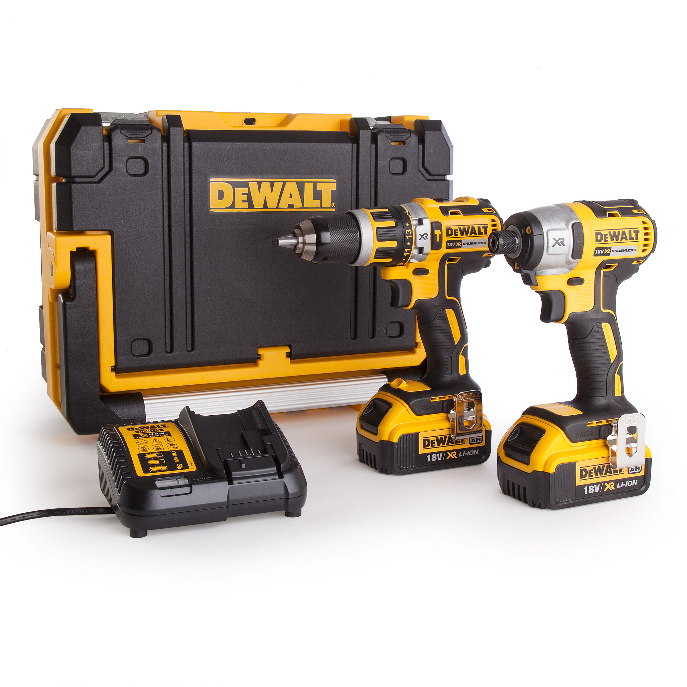 Toolstop DEWALT DCD795 Combi Drill + DCF886 Impact Driver 18V Cordless