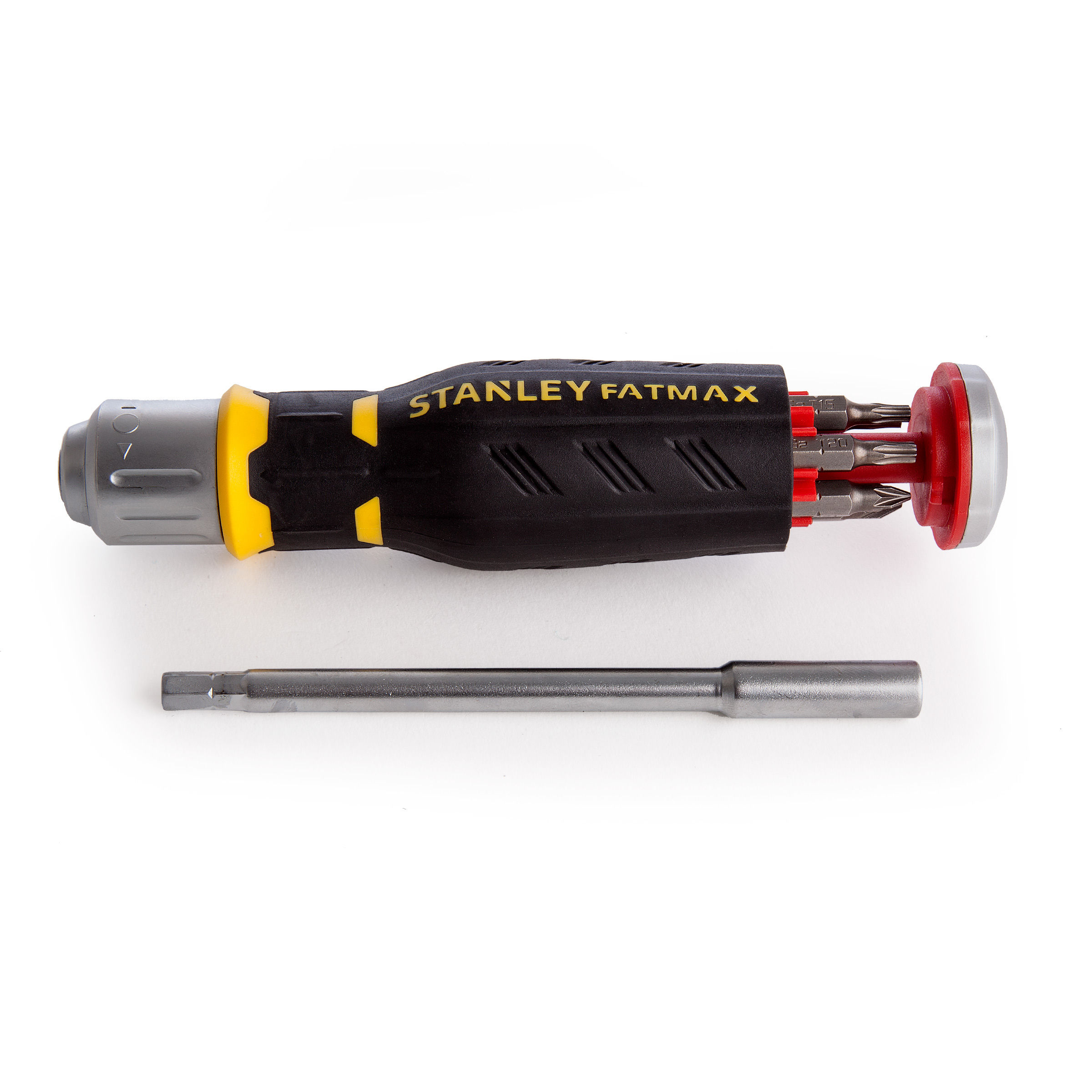 Toolstop Stanley FMHT062690 Fatmax Ratchet Screwdriver with 12 Bits