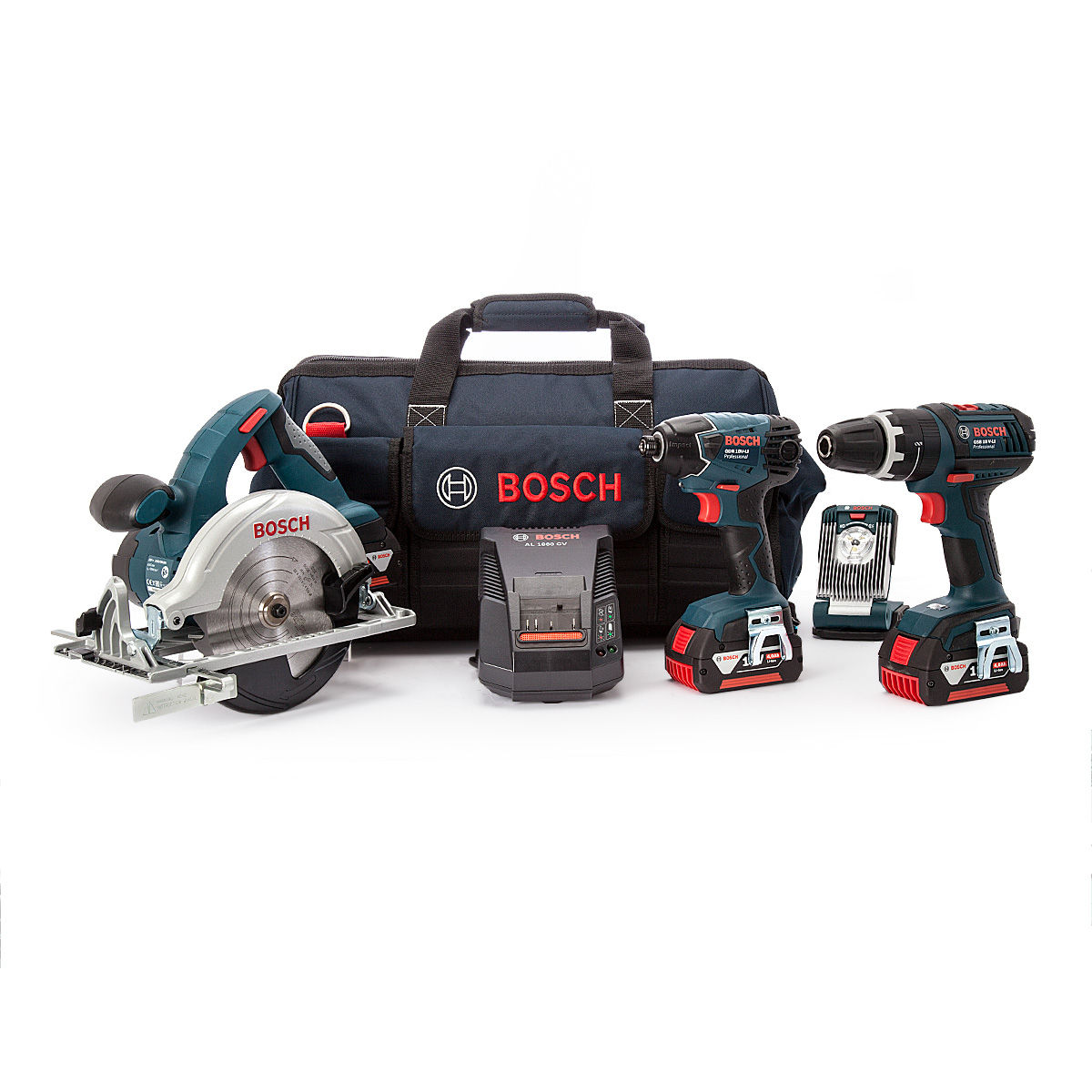 Toolstop Bosch Bag 4ds 18v 4 Piece Cordless Tool Kit In Bag 3 X