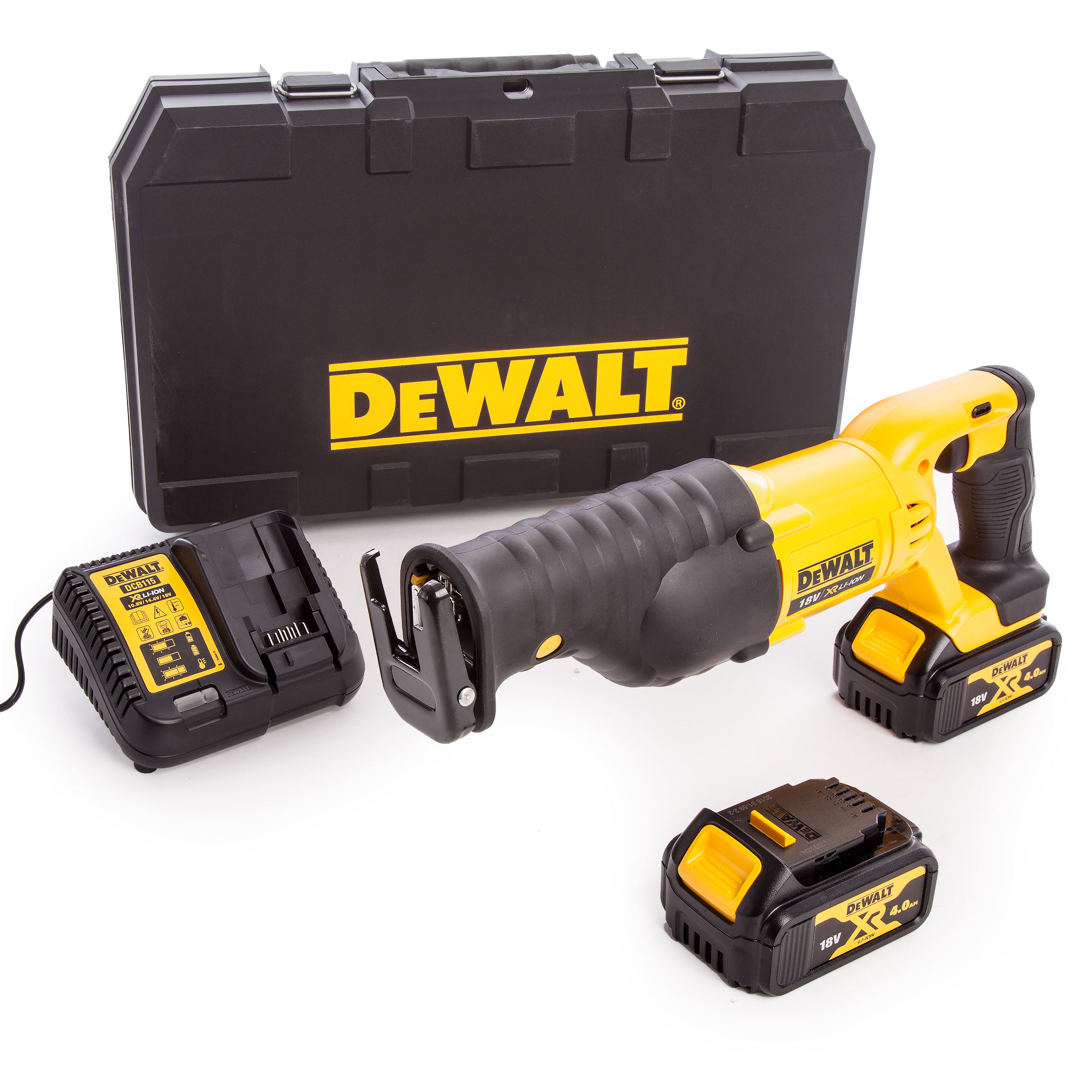 Toolstop Dewalt DCS380M2 18V XR Reciprocating Saw (2 x 4.0Ah Batteries)
