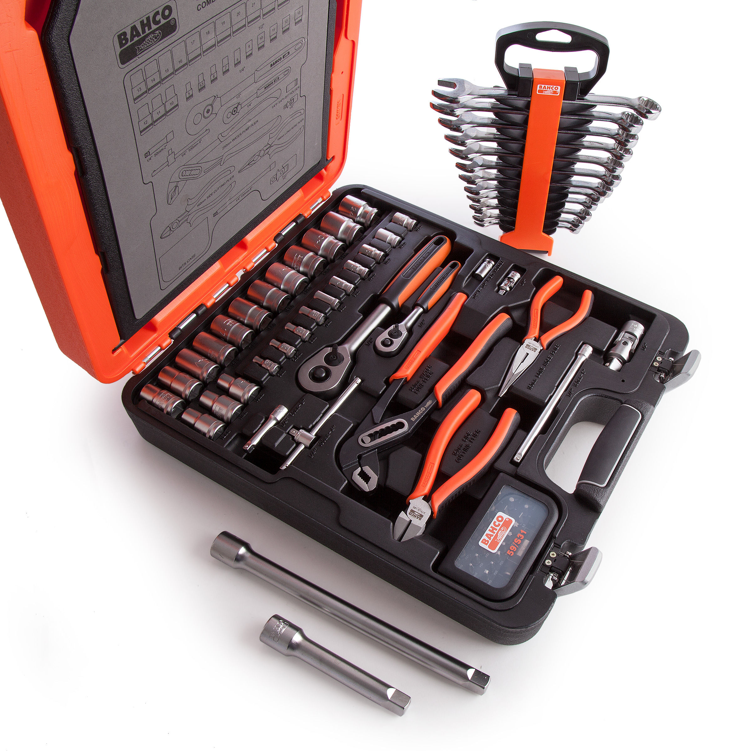 Toolstop Bahco S81MIX Socket & Pliers Set 1/2 and 1/4in Drive (81 Piece)