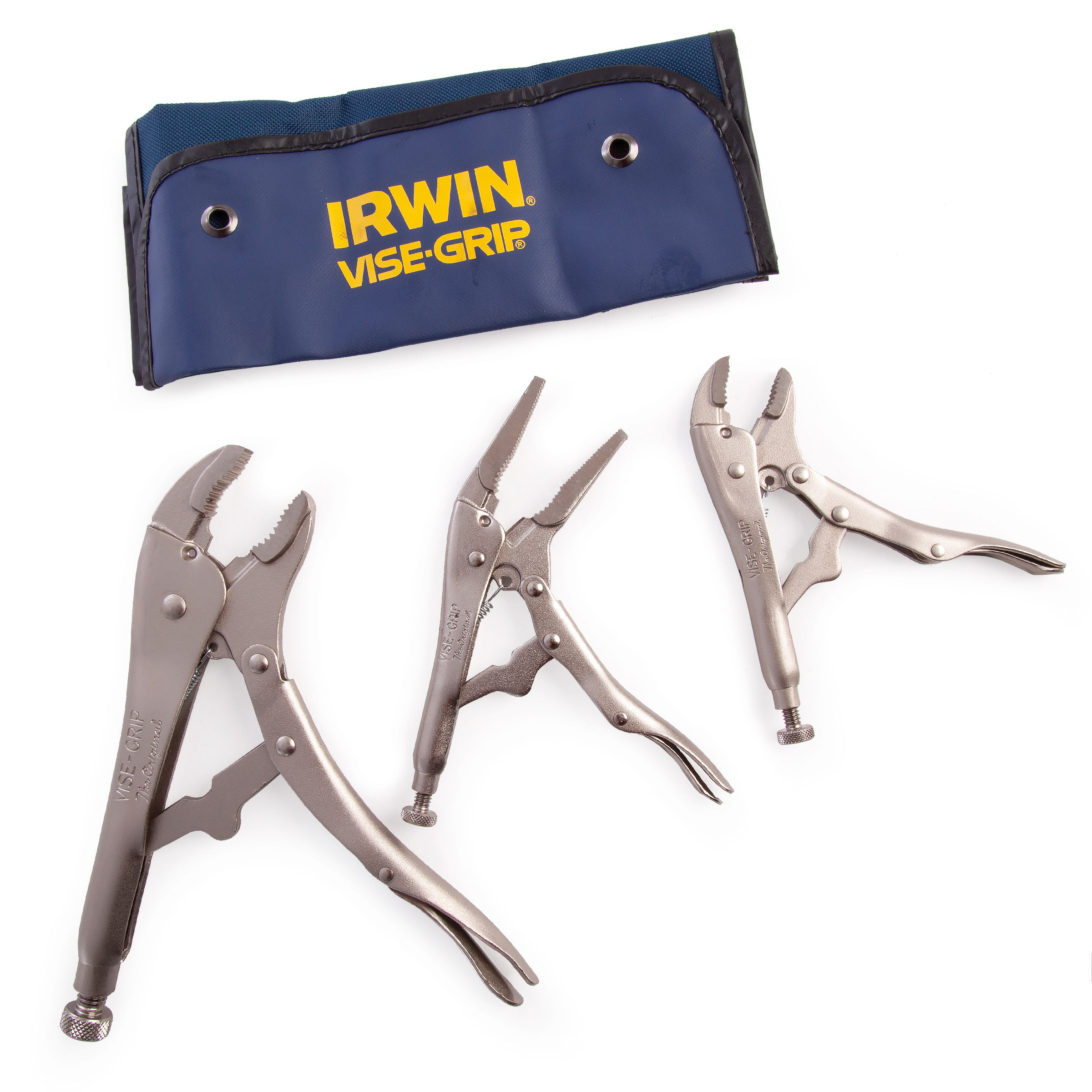 Toolstop Irwin TVG73 Plier Set In Kit Bag Models 10WR, 6LN & 5WR (3