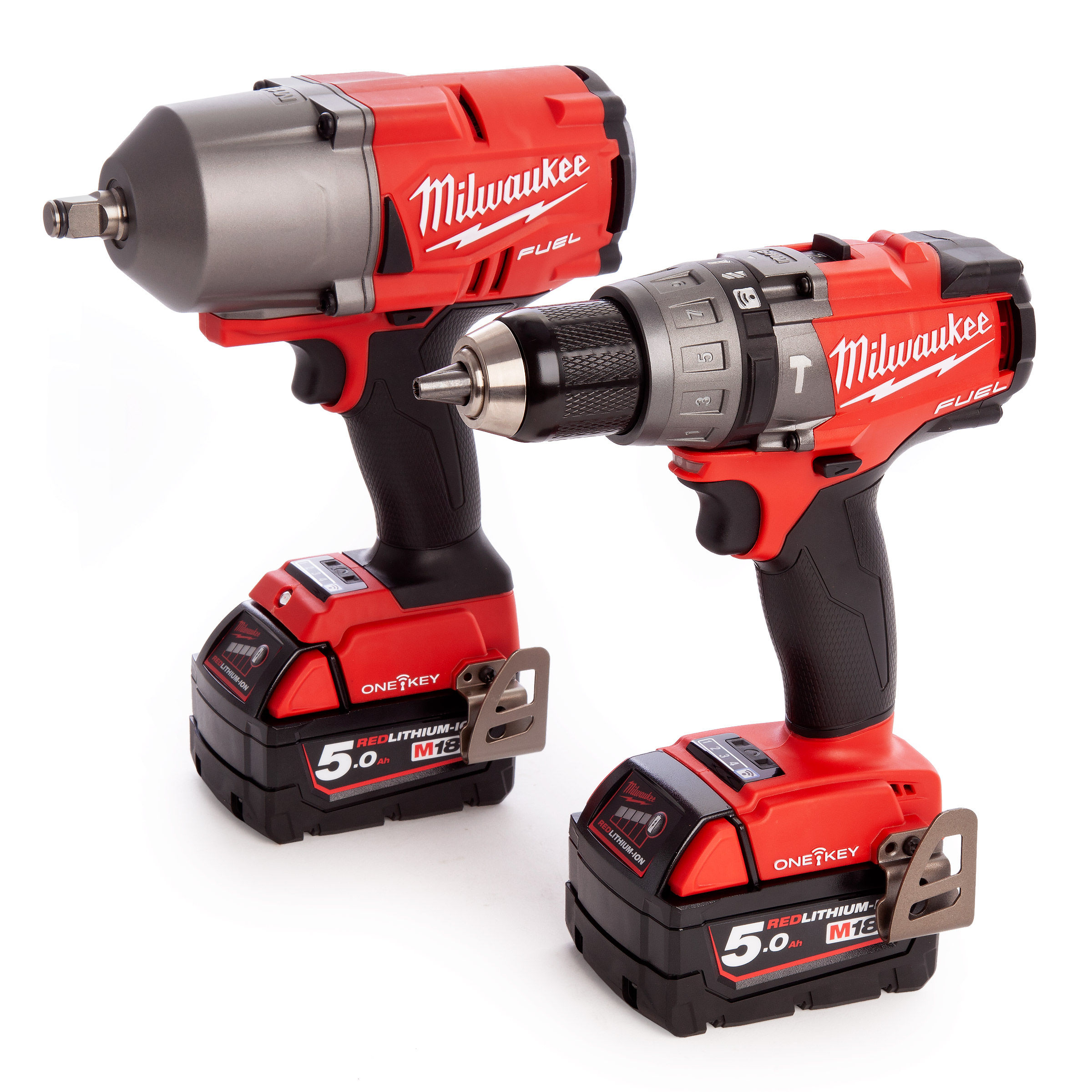 Toolstop Milwaukee M18ONEPP2L502B FUEL Thunderbolt Kit Combi Drill