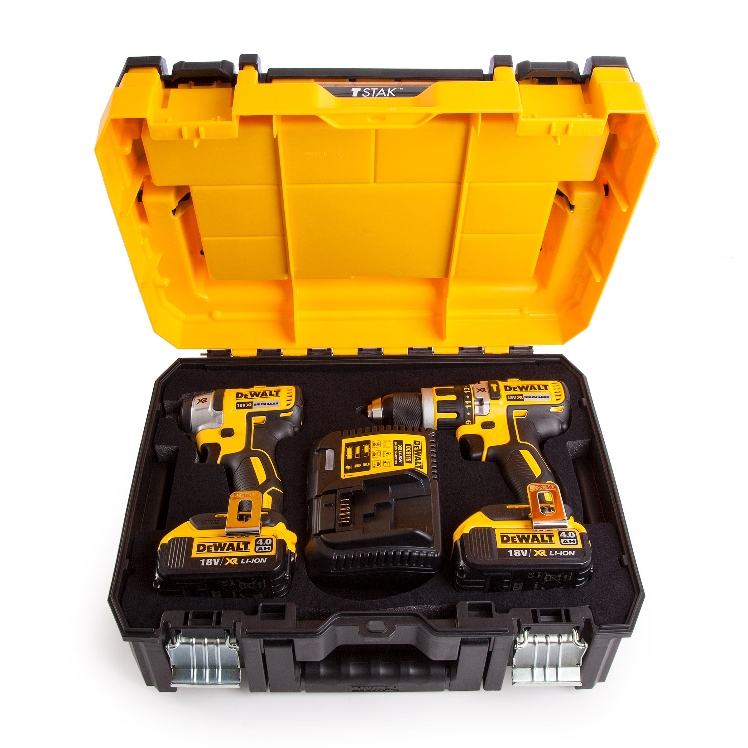 Toolstop DEWALT DCD795 Combi Drill + DCF886 Impact Driver 18V Cordless