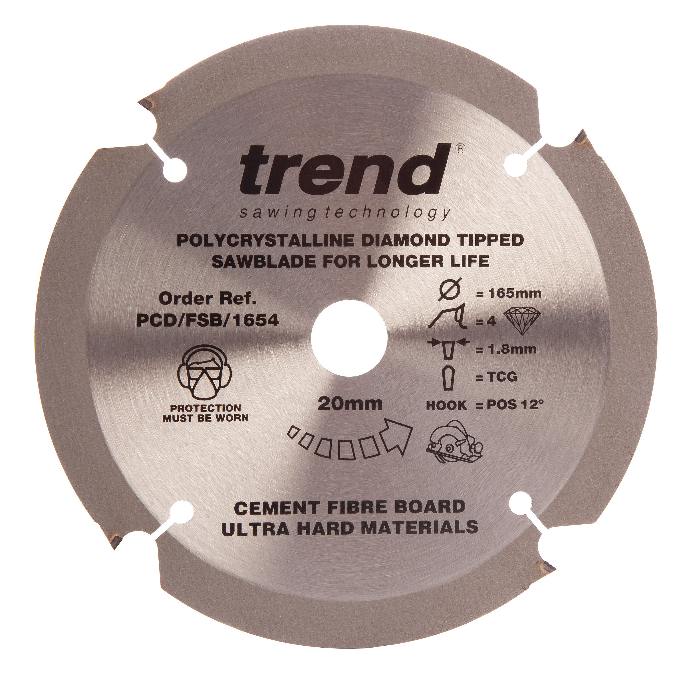 Toolstop Trend PCD/FSB/1654 Professional Cement Fibre Board Coarse