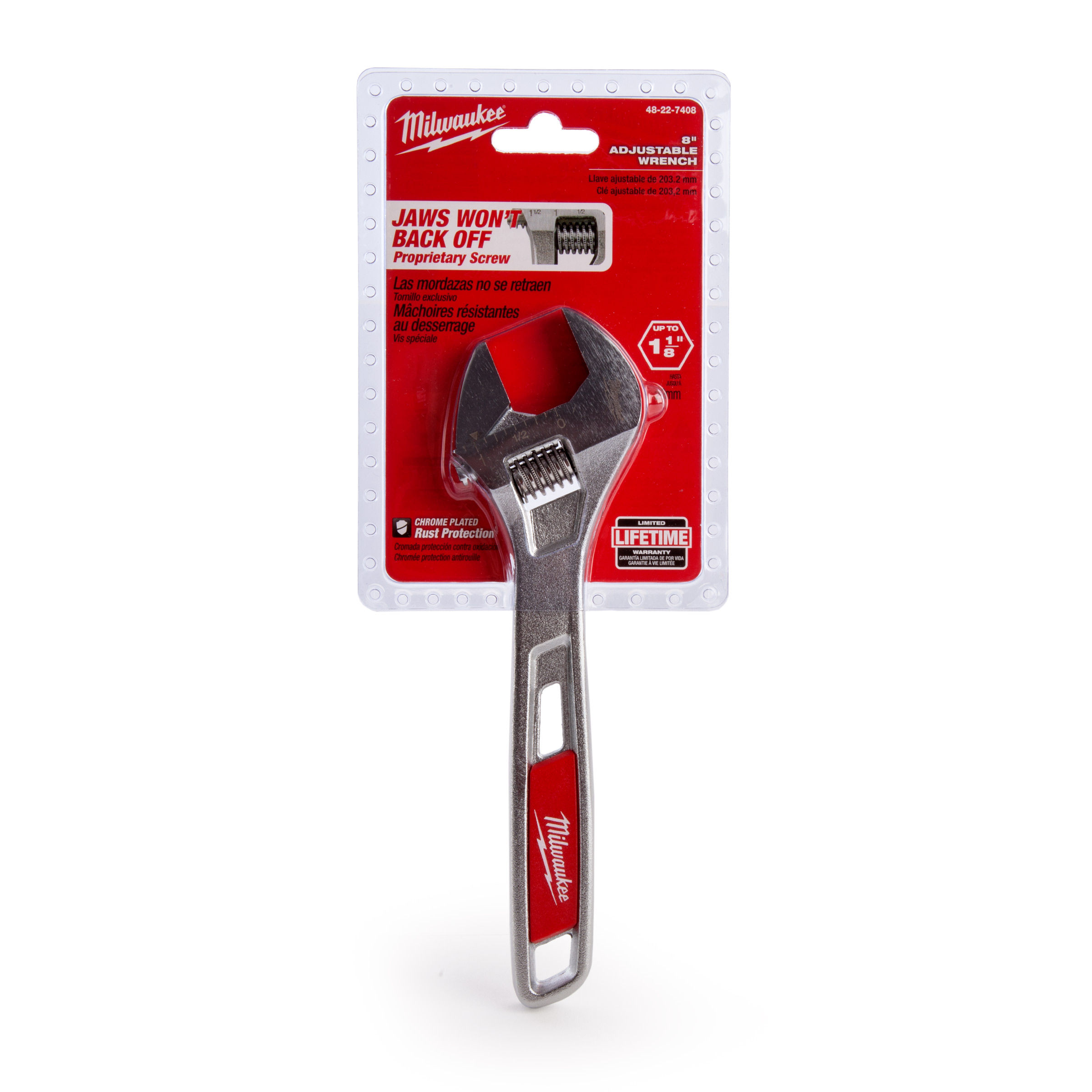 Toolstop Milwaukee 48227408 Adjustable Wrench 8 Inch / 200mm