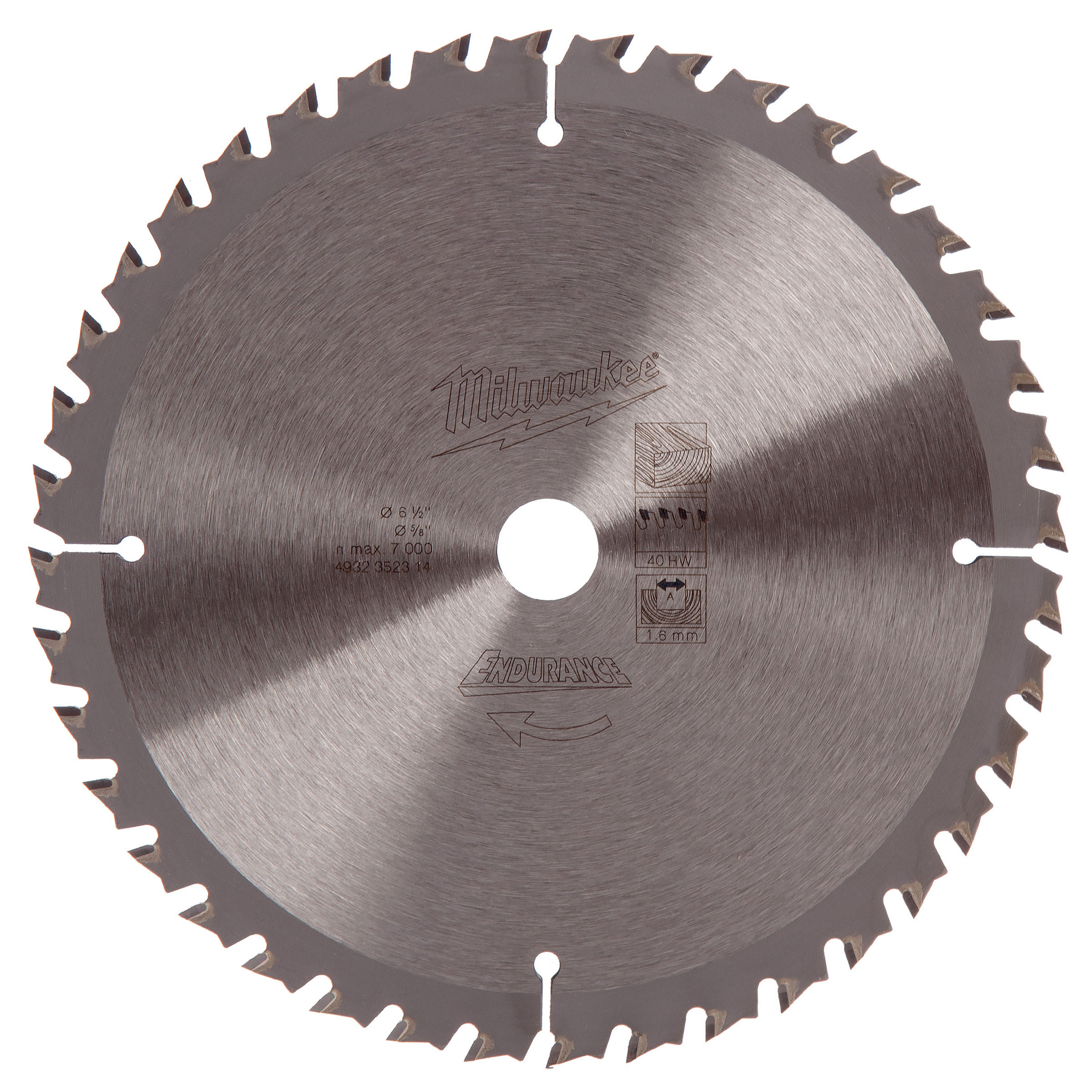 Toolstop Milwaukee 4932352314 Circular Saw Blade 165mm x 15mm x 40T