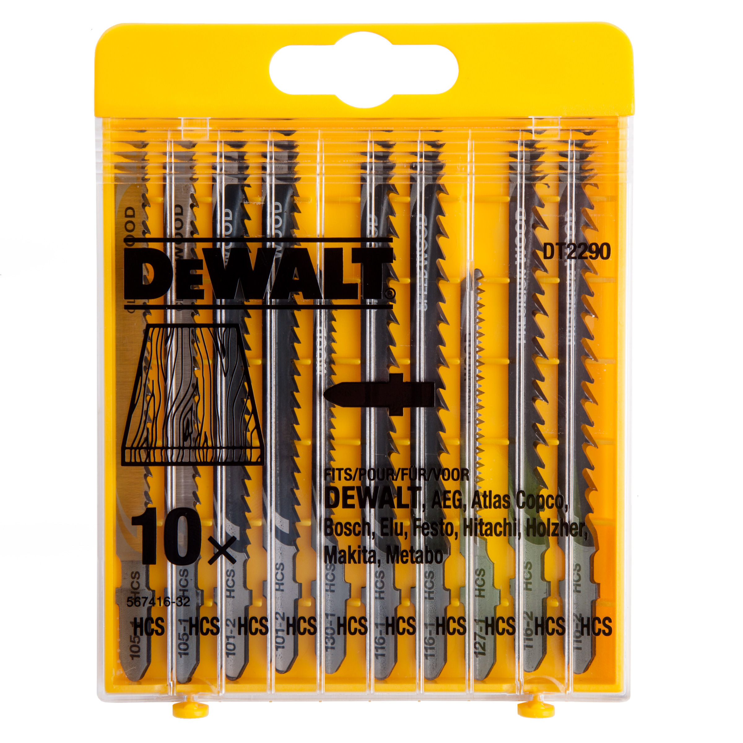 Toolstop Dewalt DT2290 HCS Jigsaw Blades for Wood (Pack of 10)