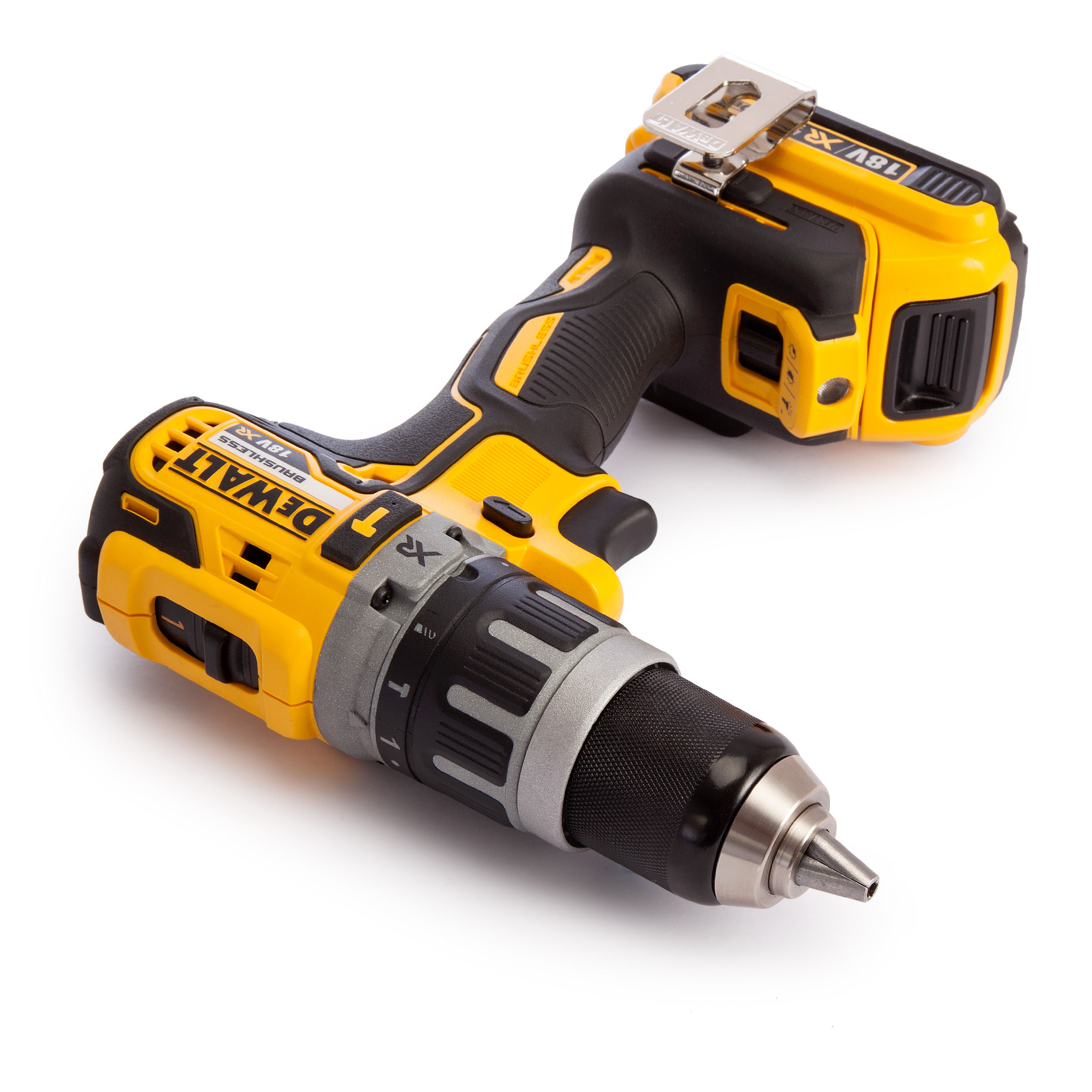 Toolstop Dewalt DCD796D2 18V XR Brushless Compact Combi Drill (2 x 2