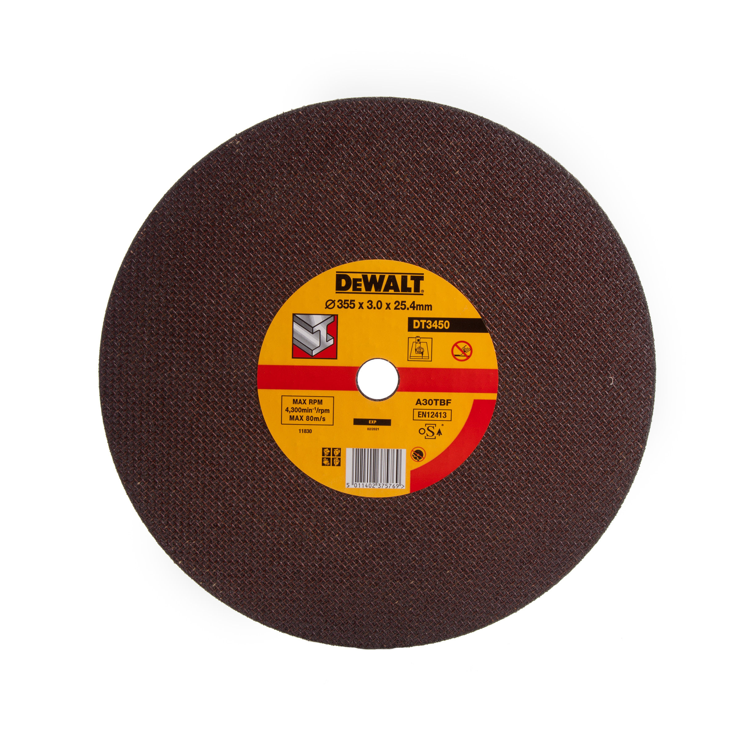 Toolstop Dewalt DT3450 355mm Abrasive Chop Saw Disc