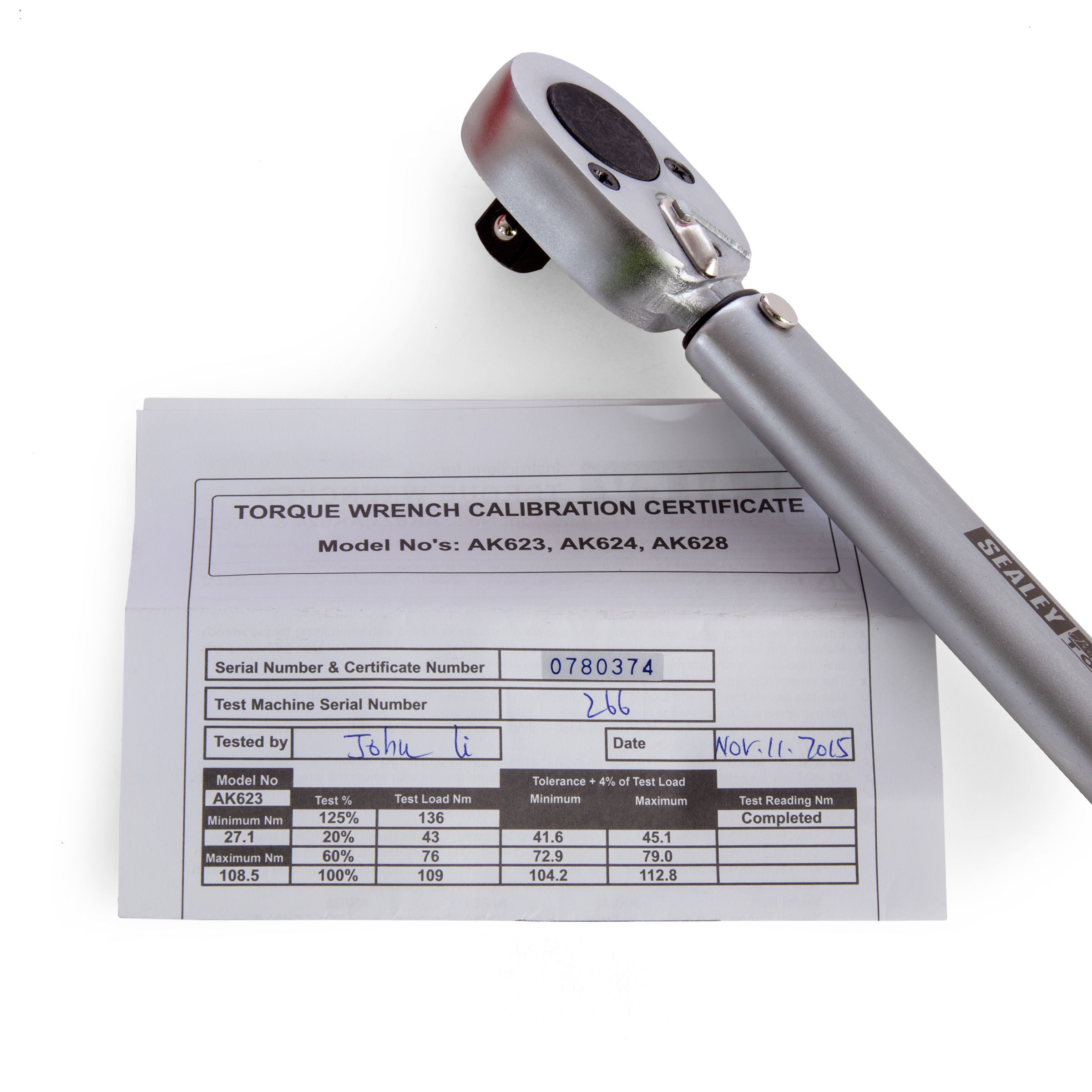 Toolstop Sealey AK624 Micrometer Torque Wrench 1/2 Inch Square Drive