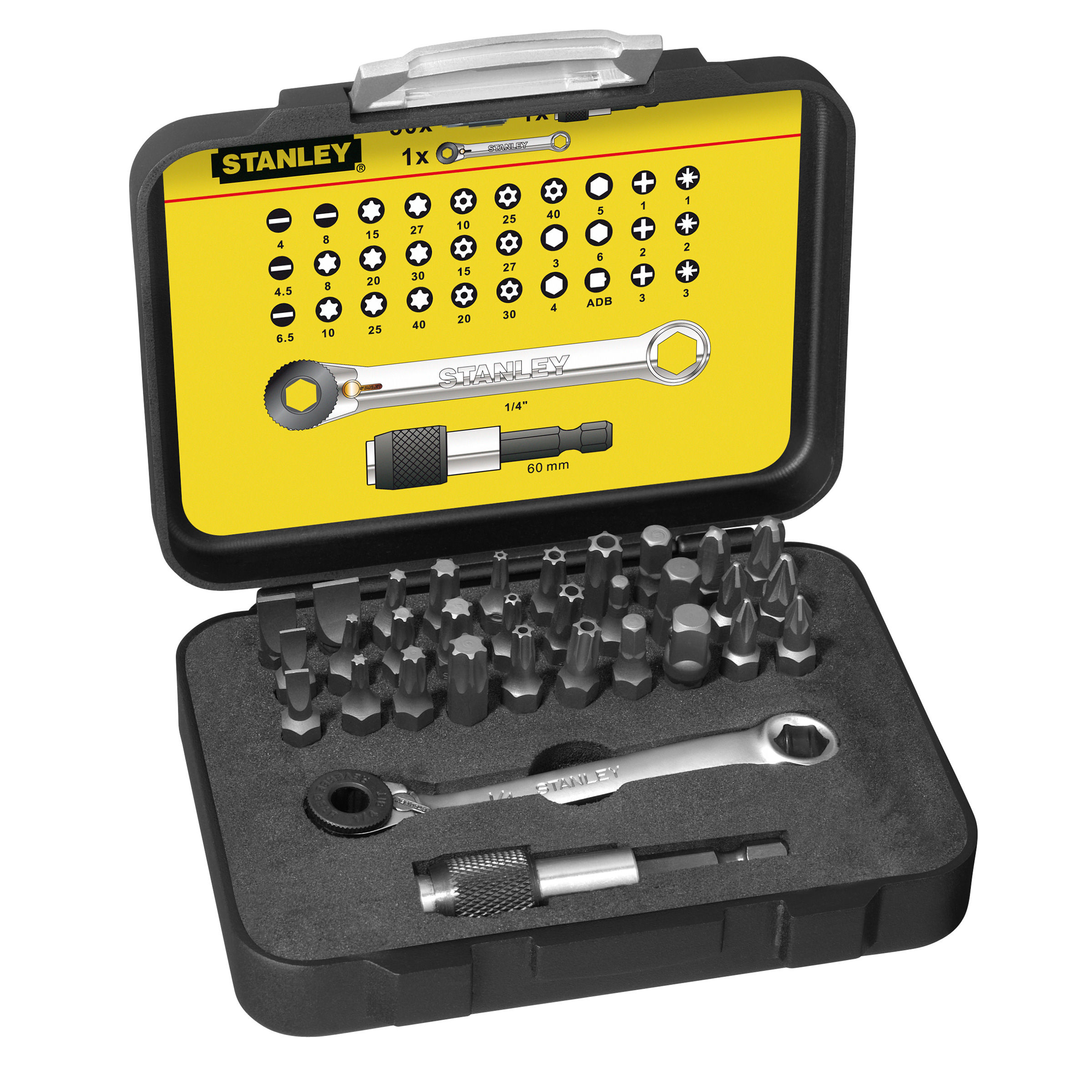 Toolstop Stanley 113905 Fatmax Ratchet Wrench and Bit Set 32 Piece