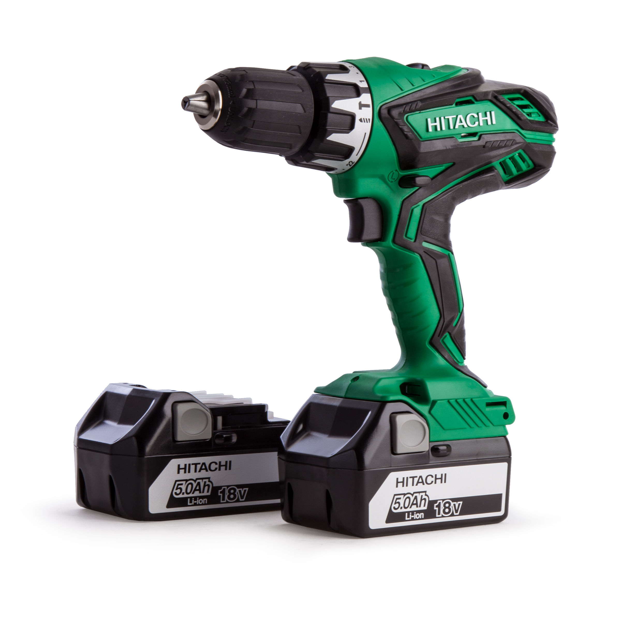 Toolstop Hitachi DV18DGL/GB5 18V Cordless Combi Drill (2 x 5.0Ah Batteries)