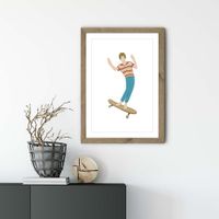 Brah Art Print Oak Frame | Bombinate Brah Art Print Oak Frame | Bombinate