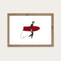 Hero Art Print Oak Frame | Bombinate Hero Art Print Oak Frame | Bombinate