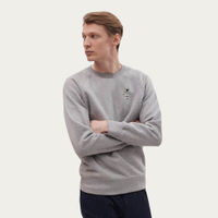 Heather Grey Sweatshirt Spaceman Embroidery | Bombinate Heather Grey Sweatshirt Spaceman Embroidery | Bombinate